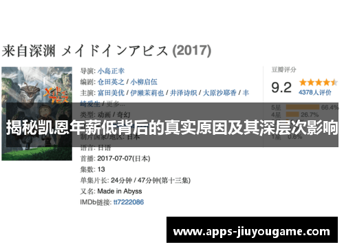 揭秘凯恩年薪低背后的真实原因及其深层次影响