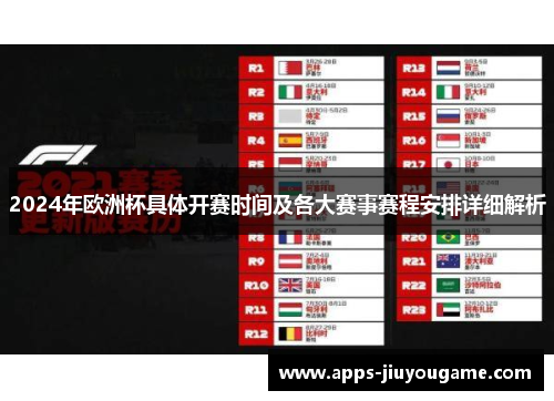 2024年欧洲杯具体开赛时间及各大赛事赛程安排详细解析